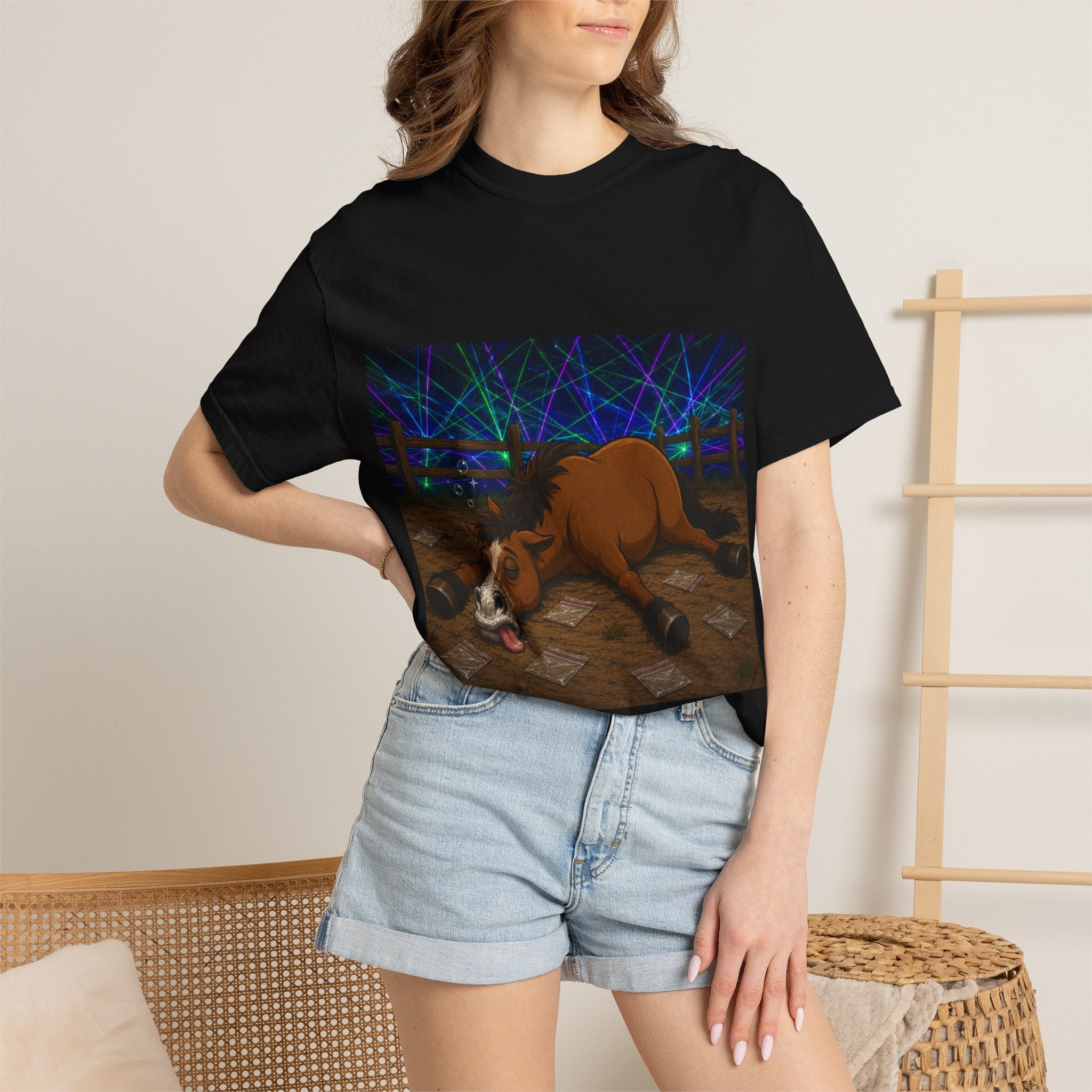 Horse K-Hole Tee (Front & Back Graphic) - T shirt