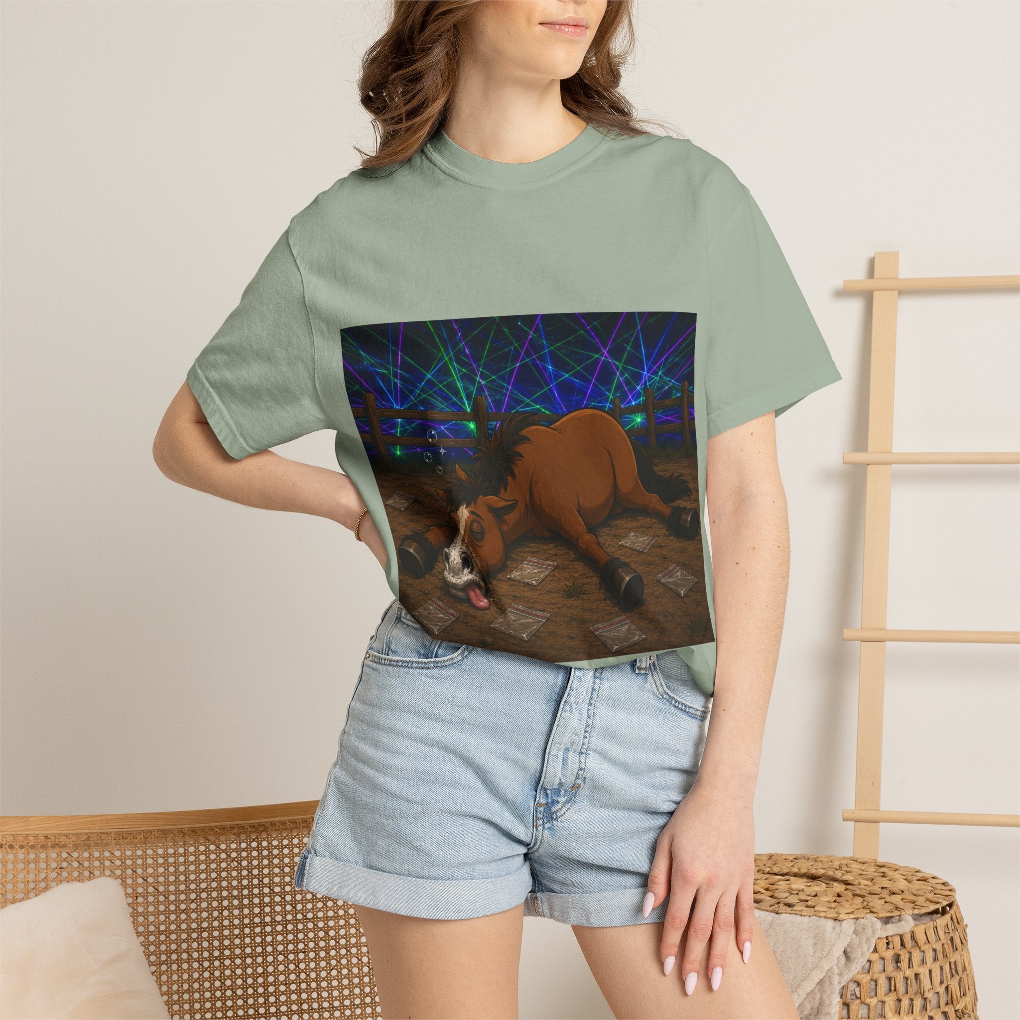 Horse K-Hole Tee (Front & Back Graphic) - T shirt