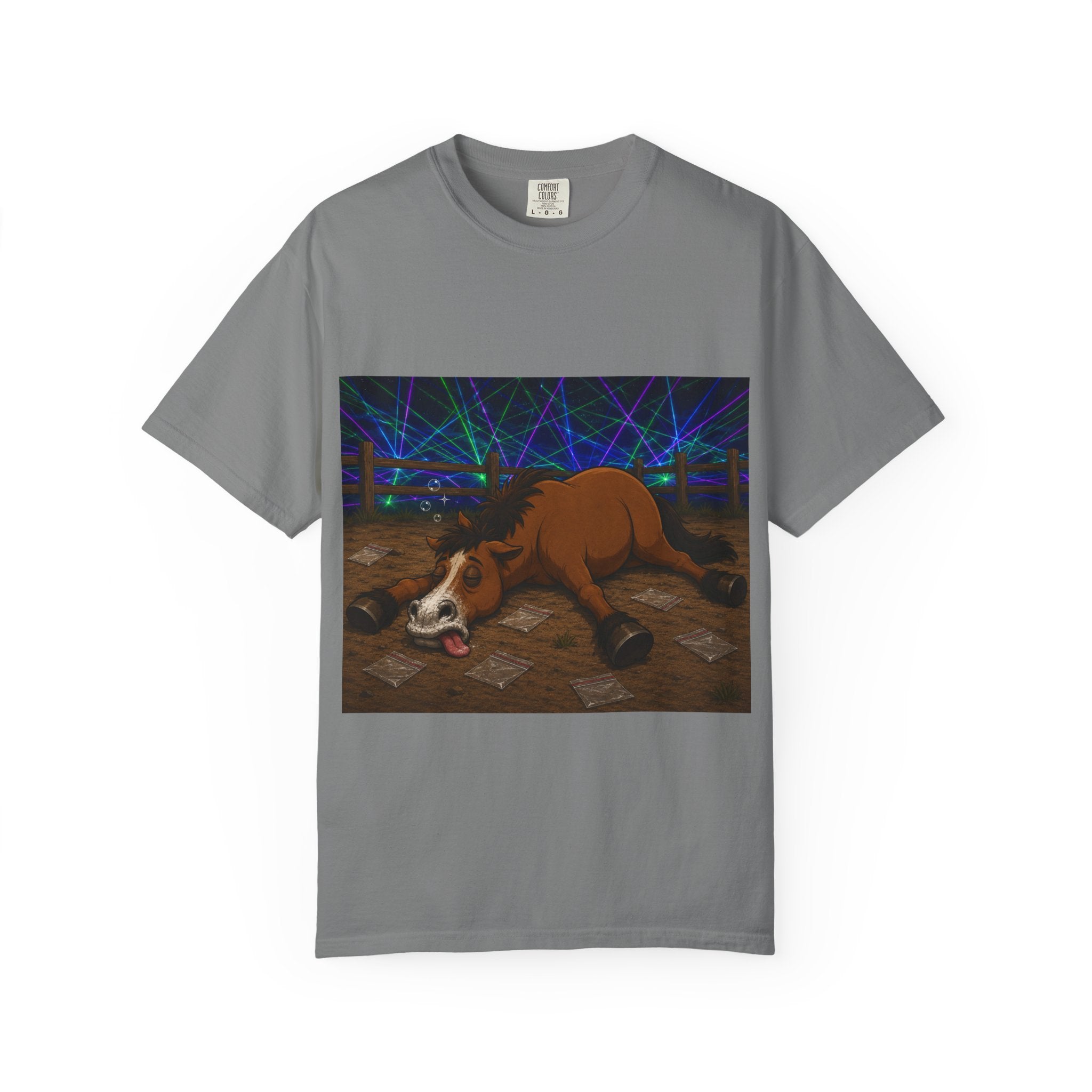 Horse K-Hole Tee (Front & Back Graphic) - T shirt