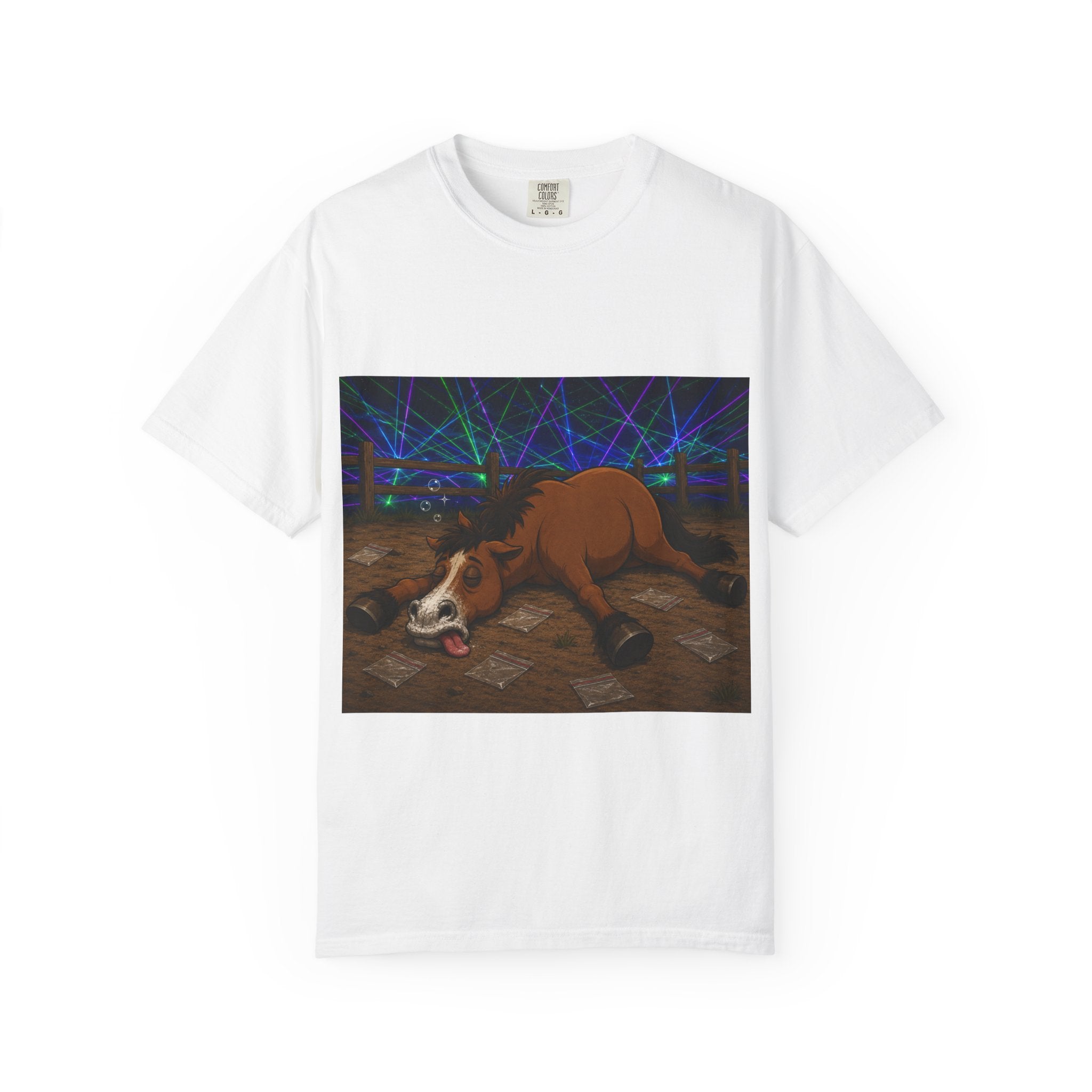 Horse K-Hole Tee (Front & Back Graphic) - T shirt
