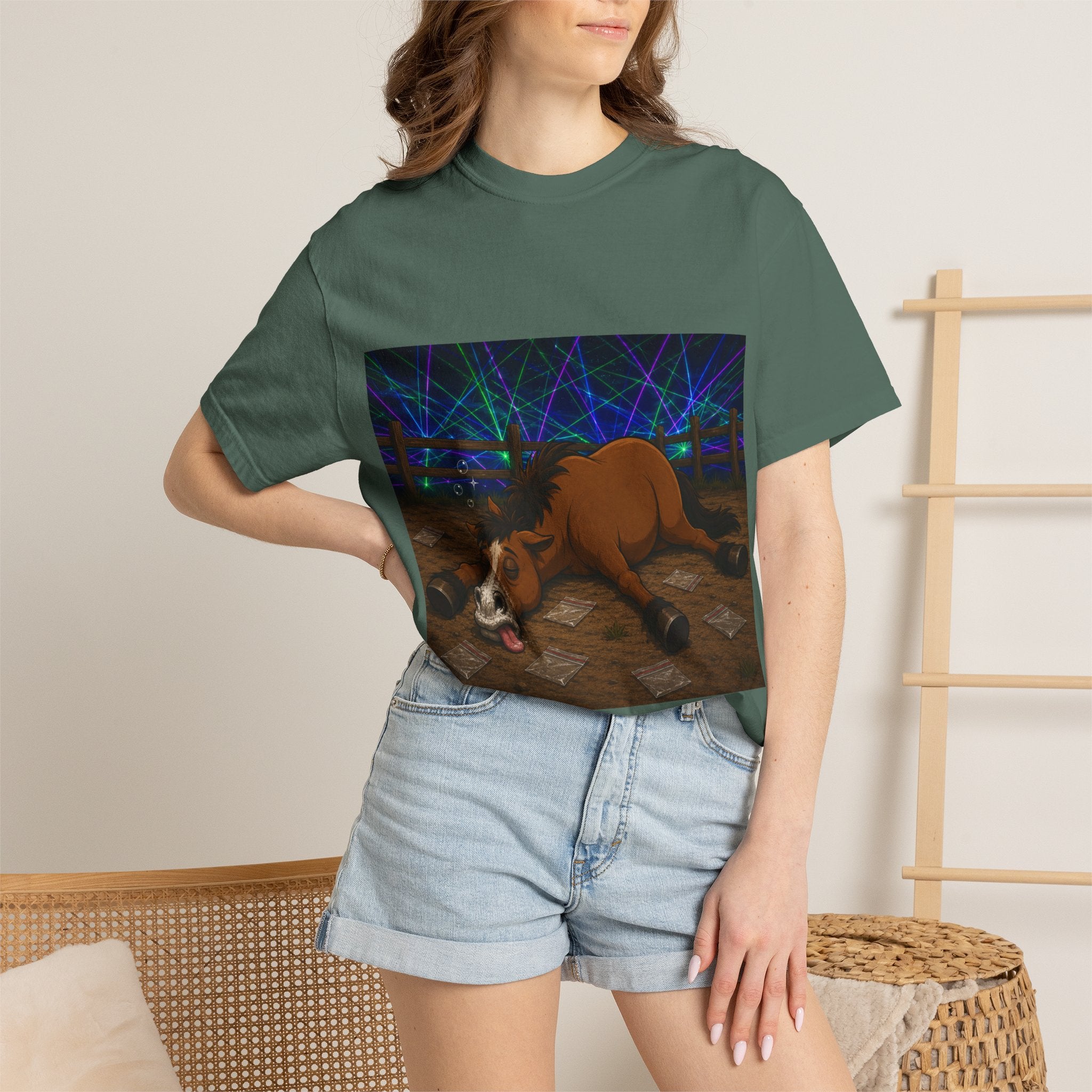 Horse K-Hole Tee (Front & Back Graphic) - T shirt