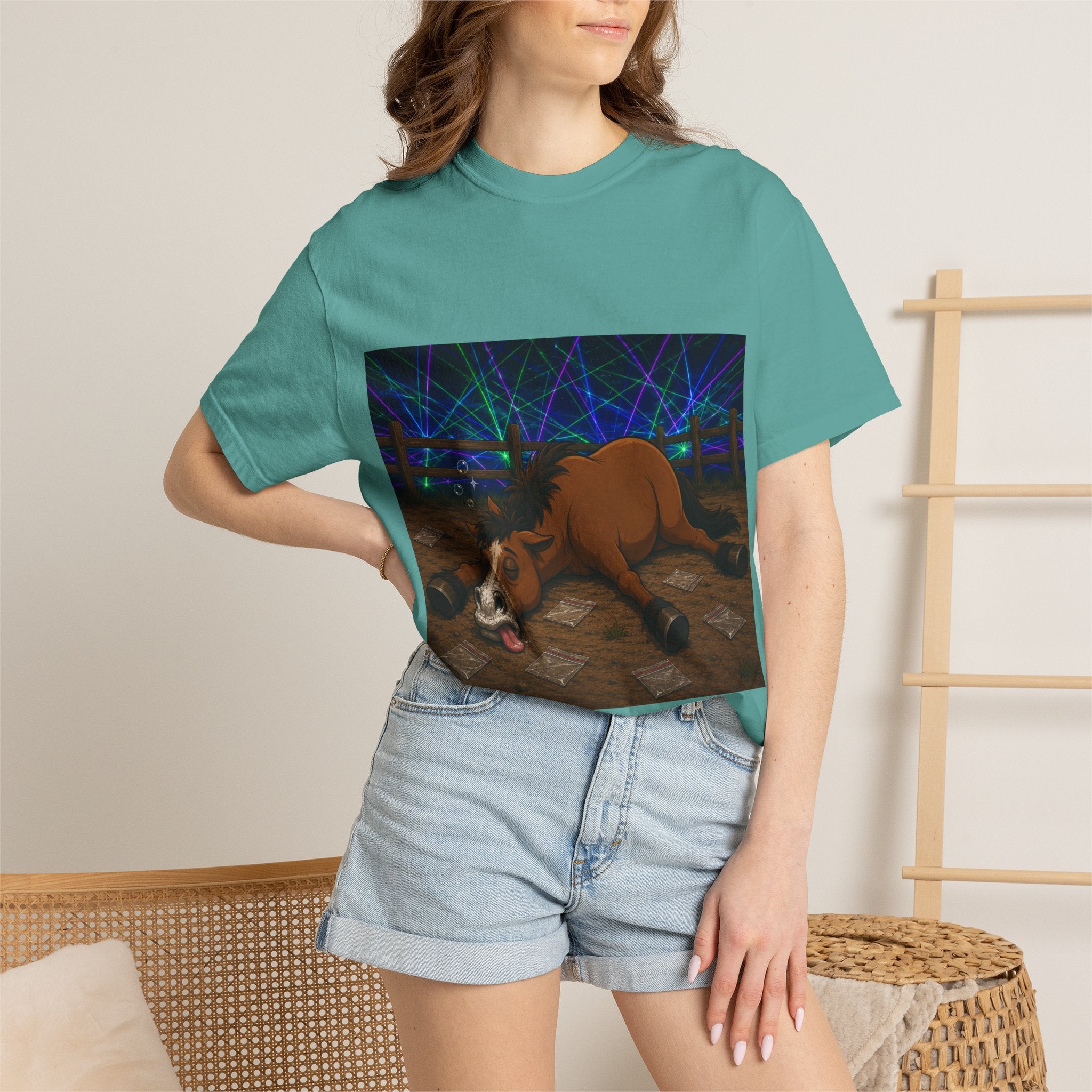 Horse K-Hole Tee (Front & Back Graphic) - T shirt