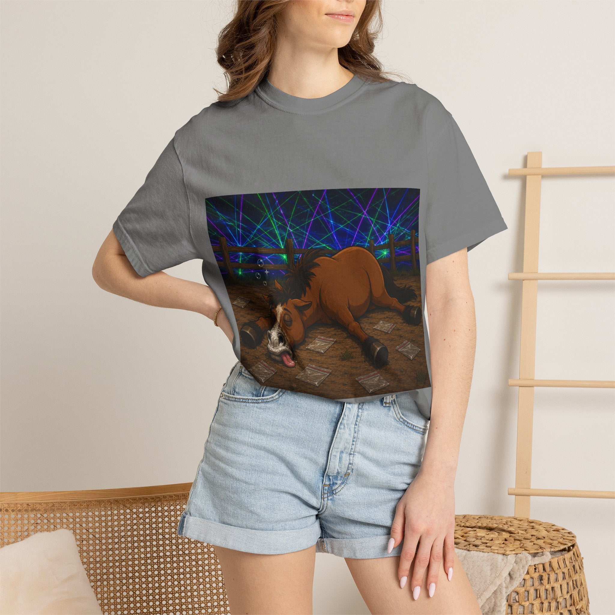 Horse K-Hole Tee (Front & Back Graphic) - T shirt