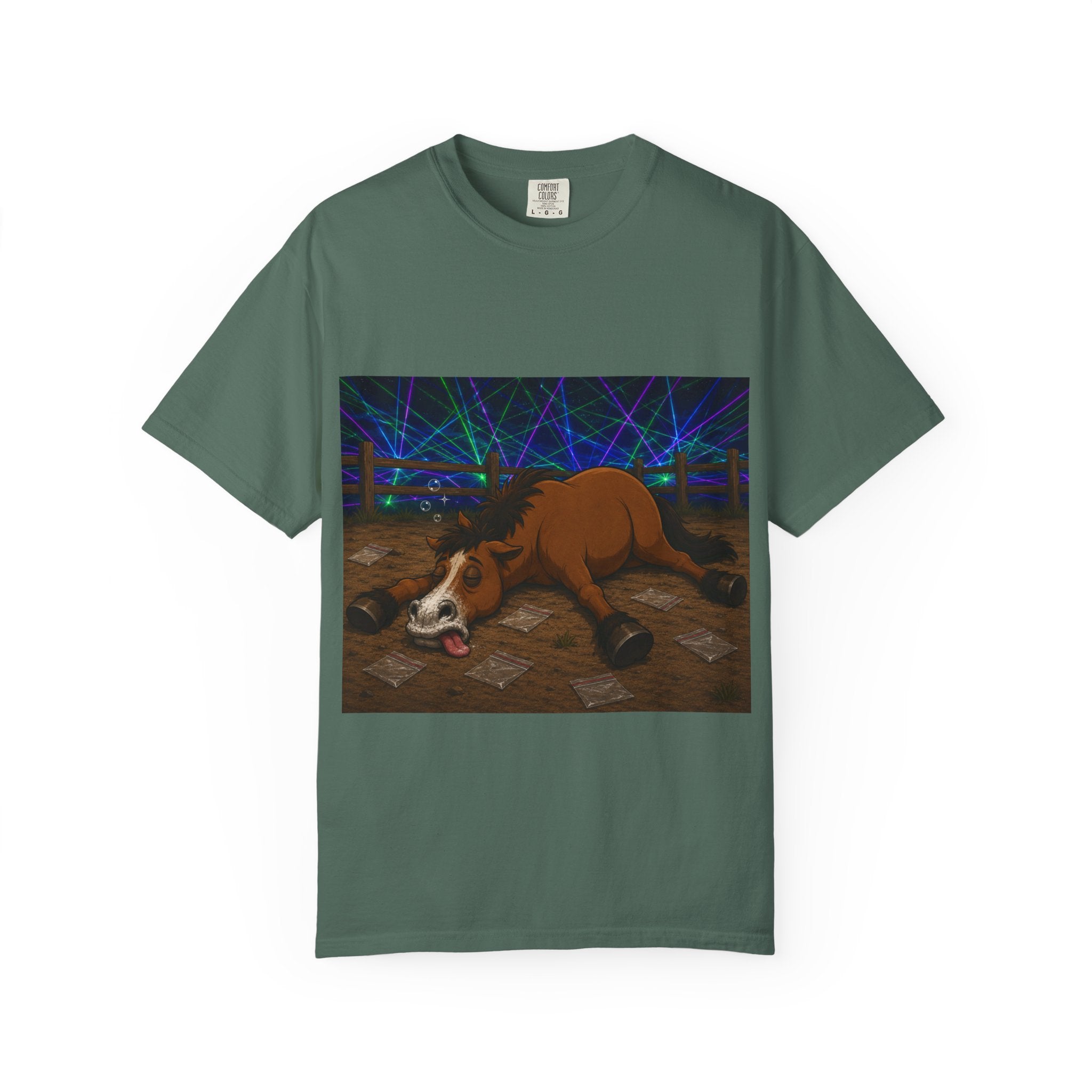 Horse K-Hole Tee (Front & Back Graphic) - T shirt